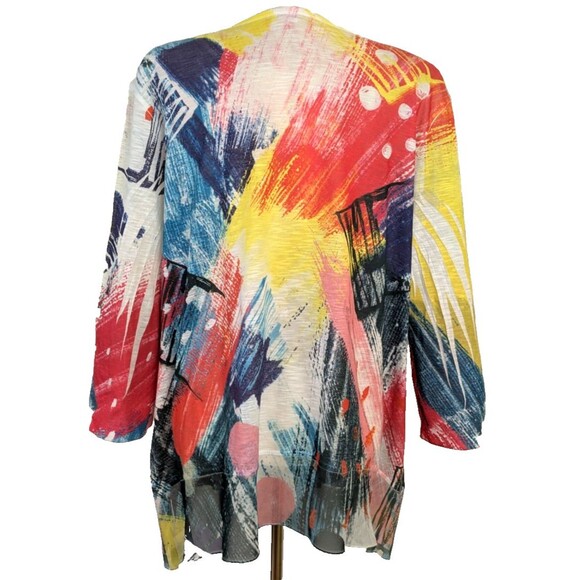 Jess & Jane Womens XL Abstract Print Lightweight Pullover Tunic Top - Picture 4 of 8